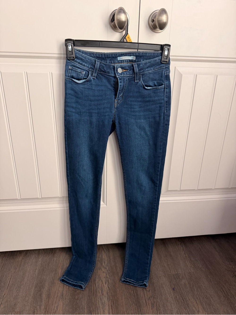 High-Rise Skinny Jeans in Mid Blue